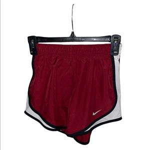 Nike Dri-Fit XS Maroon/White/Black Athletic Shorts